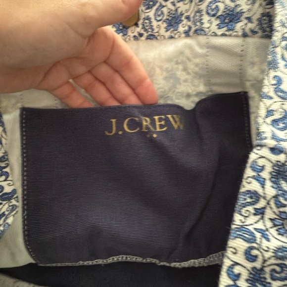 J.Crew structured canvas tote bag beach bag - Picture 8 of 11